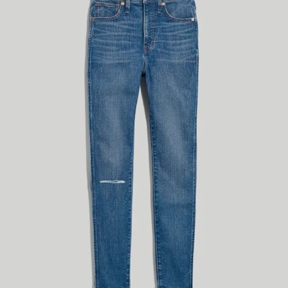 Madewell 10" High Rise Skinny Ripped Knee Jeans Sz 29